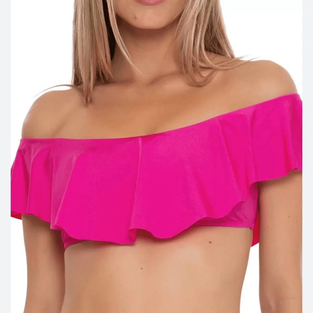 Trina Turk Women's Monaco Ruffle Bandeau Top Size 12